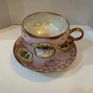 Royal Sealy Vintage Japanese Lusterware Porcelain Teacup & Saucer